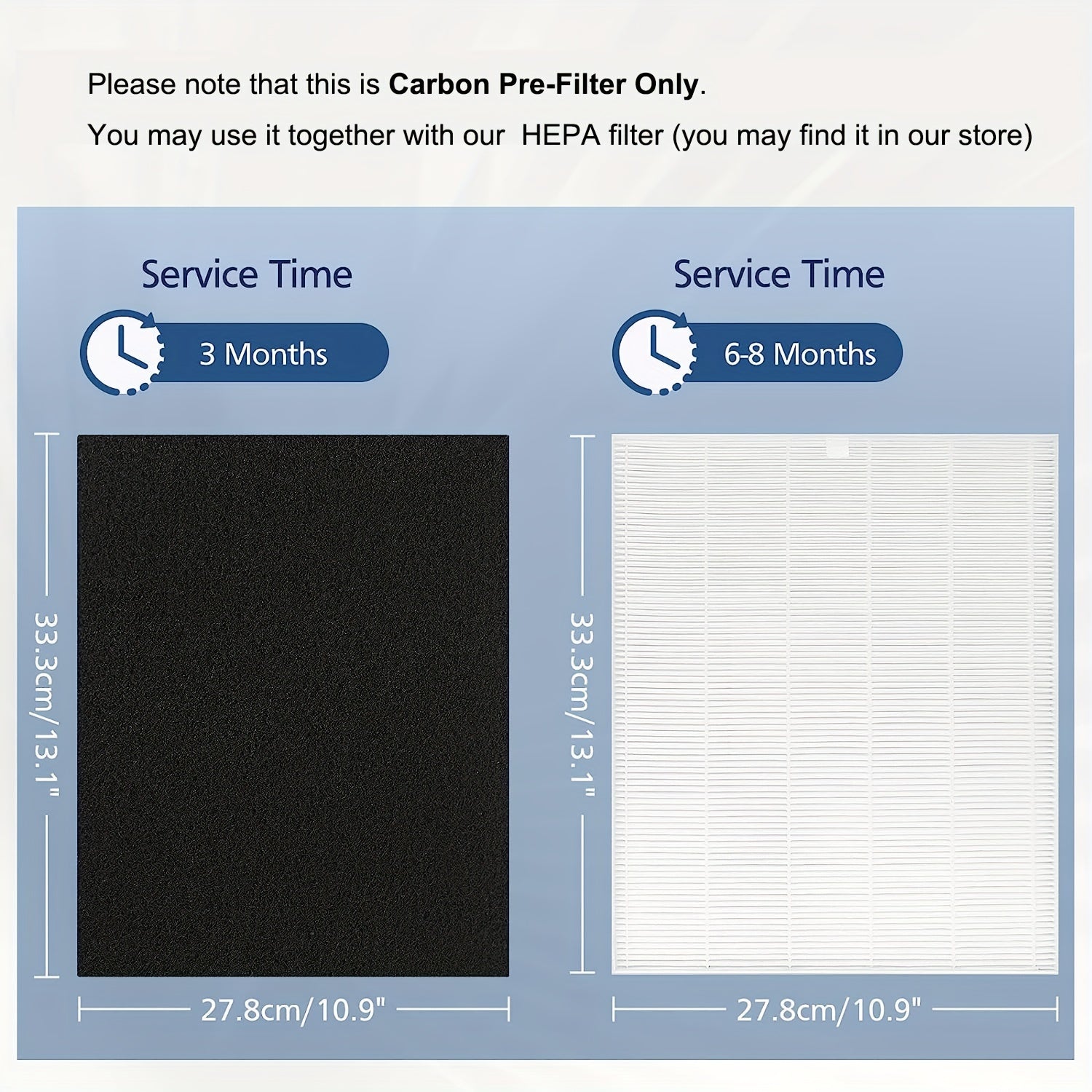 4-Piece Carbon Pre-Filters for Air Purifier Compatible with Winix C545 Durable Polypropylene