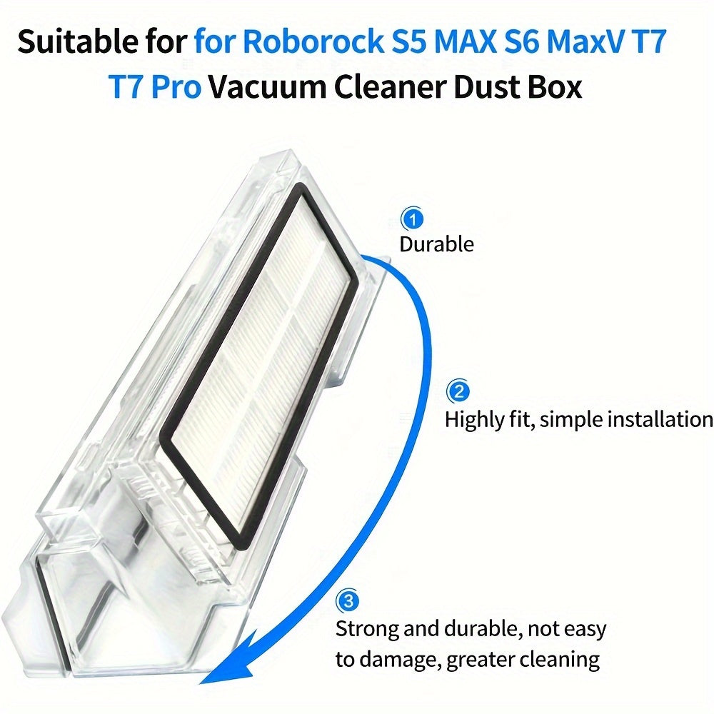 Replacement Dust Bin Collector Box with HEPA Filter for Robotic Vacuum Cleaners