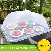 Cubierta de malla para comida en forma de paraguas plegable, protección contra mosquitos, ideal para acampar y en casa