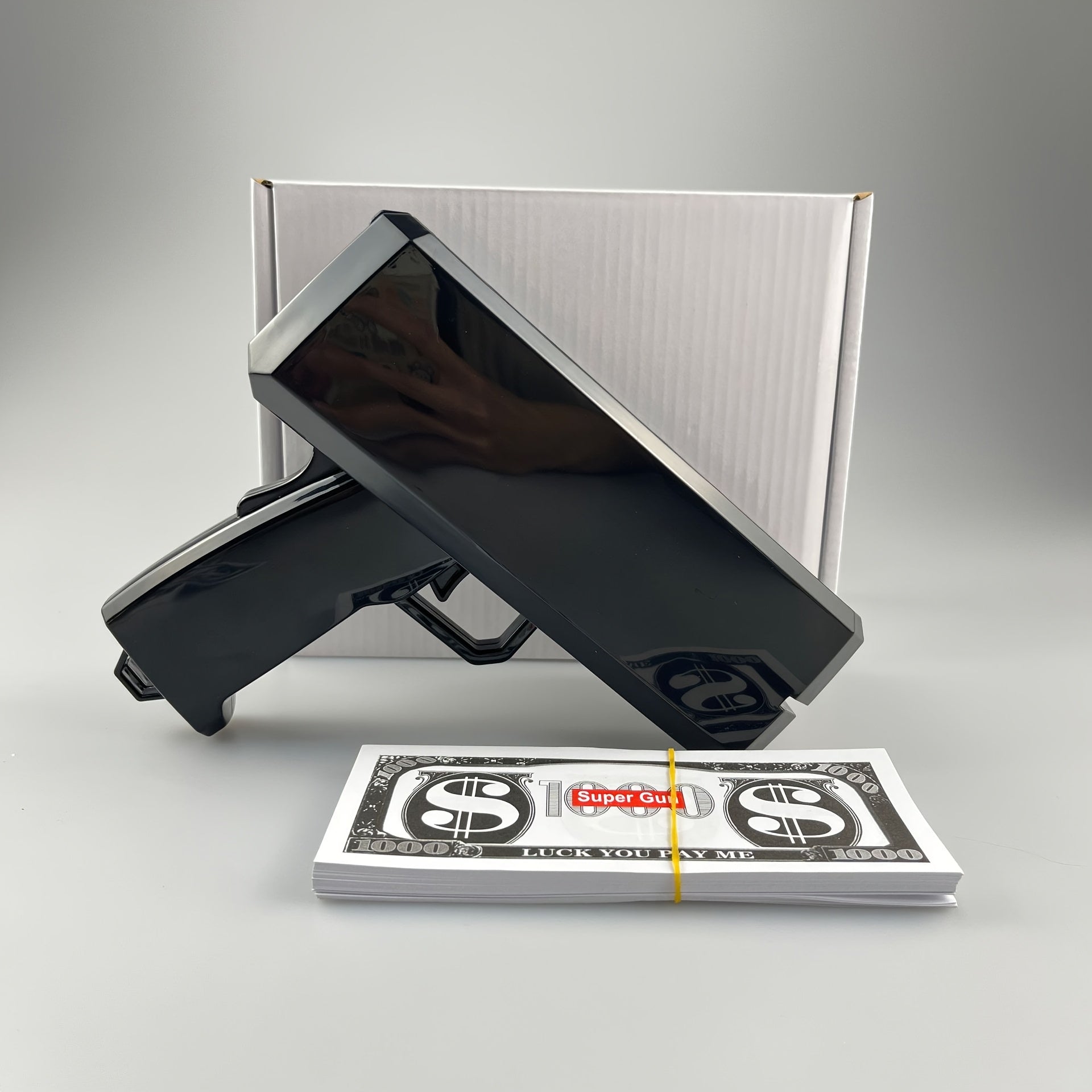 Golden-Tone Plastic Party Spray Gun for Weddings Birthdays and Celebrations