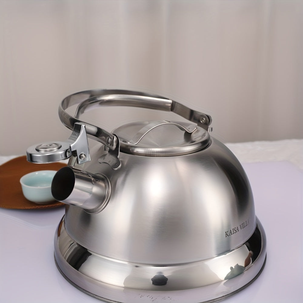 Stainless Steel Whistle Kettle 3L for Gas and Electric Stoves No Electricity Needed