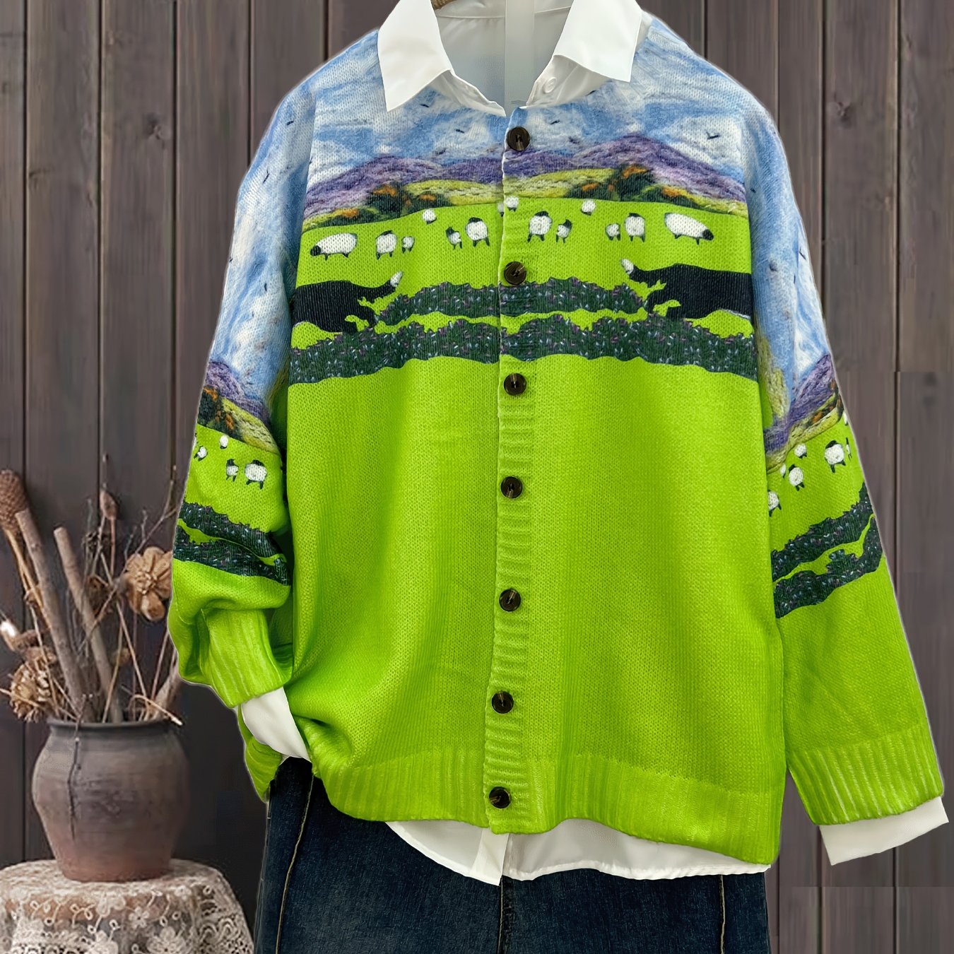 Plus-Size Women's Lightweight Cardigan Fall Spring Open Front Sweater