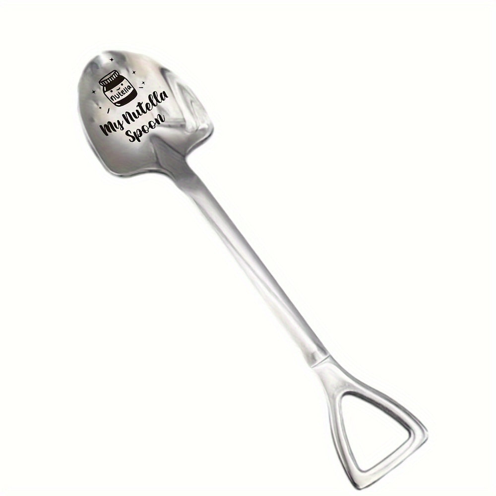 Stainless Steel Nutella-Themed Spoon for Coffee Tea Dessert Gift