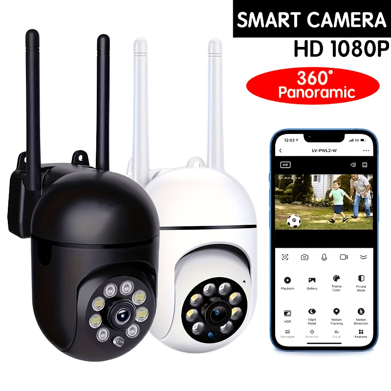 2MP 1080P Wireless Security Camera with PTZ Night Vision AI Motion Detection