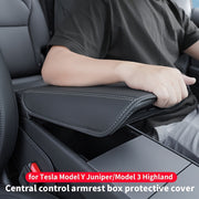 Car Interior Central Control Armrest Cover for Tesla Model Y and 3 Highland