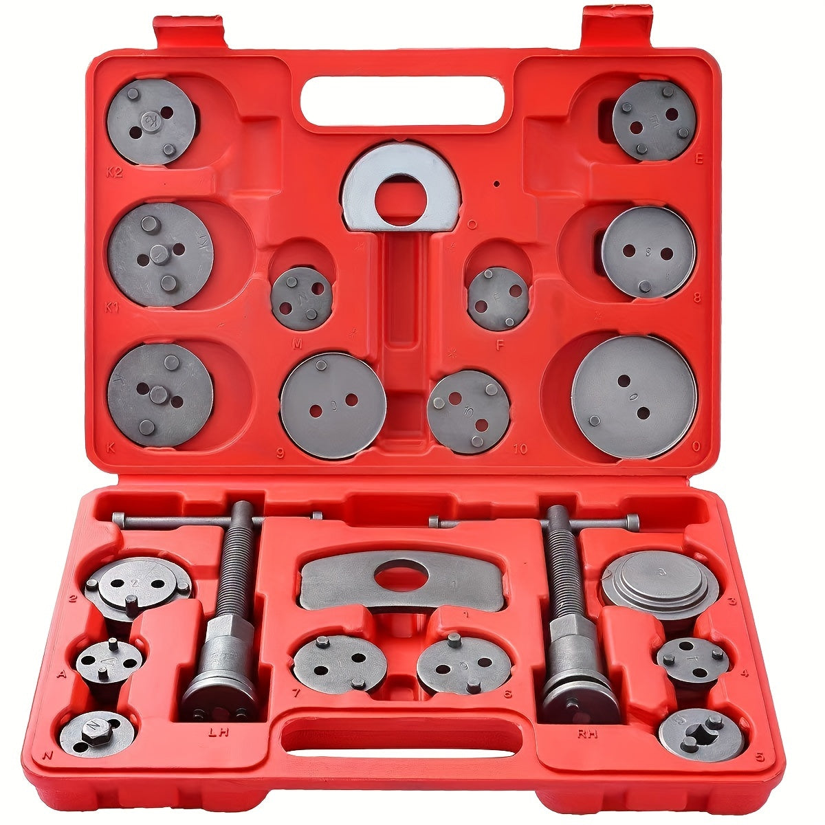 22pcs Heavy Duty Disc Brake Caliper Piston Compressor Repair Tool Kit for Cars