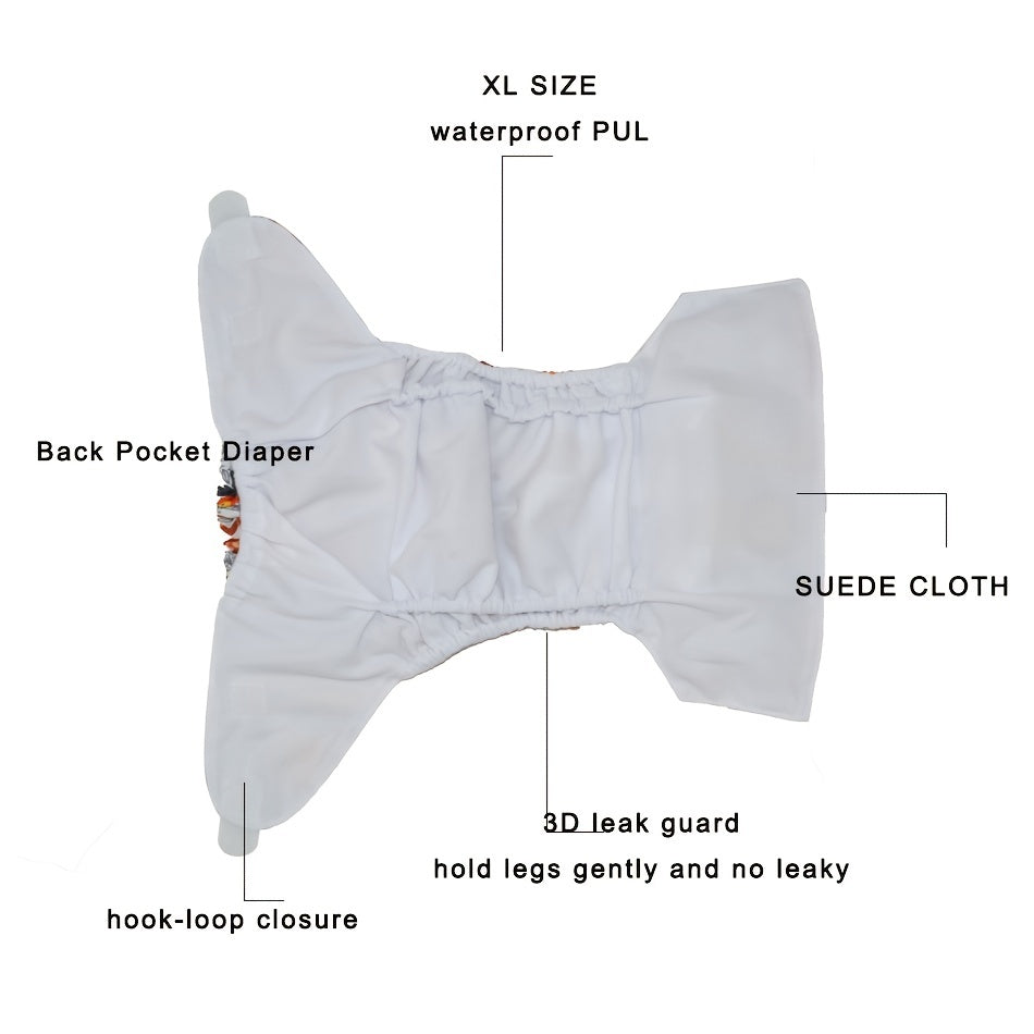 XL Washable Cloth Diaper for Big Kids 2-5 Years Adjustable Breathable Hook and Loop