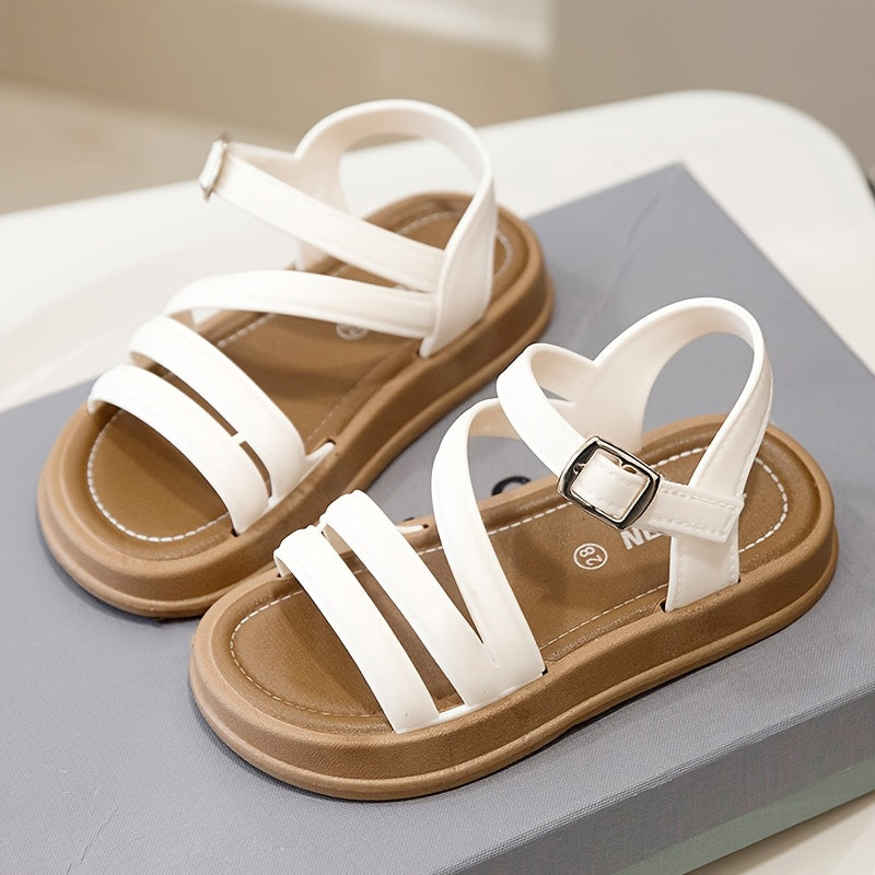Girls' PVC Sandals All-Season Low Top Hook-and-Loop Closure Casual Shoes