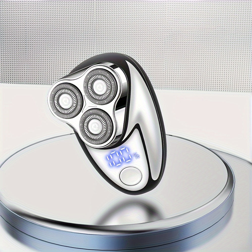 Afeitadora eléctrica para hombres, recargable por USB, húmeda y seca, con 3 hojas, herramienta de cuidado personal para viajes