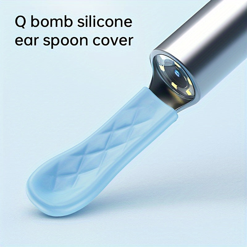 Wireless Visual Earwax Removal Tool with Camera Light Rechargeable Lithium Battery 6 Silicone Scoops