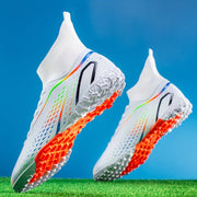 Adult High-Top Soccer Cleats Breathable PU Non-Slip for Training and Competition
