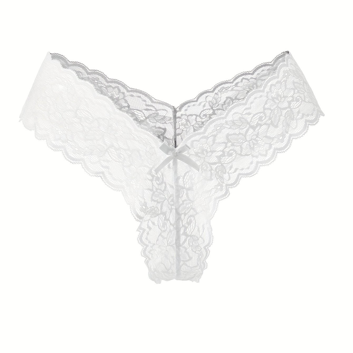 Tanga de encaje para mujer de cintura baja, lencería y ropa interior para mujer