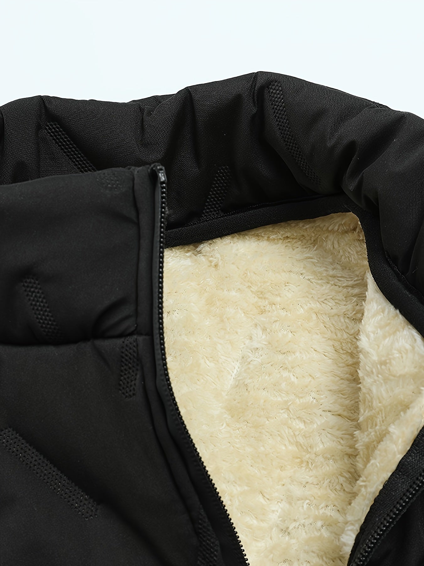 Мужской жилет из полиэстера с геометрическим узором и воротником-стойкой, застежка-молния, для осени и зимы, повседневный стиль