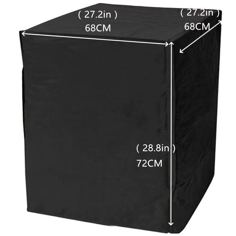 Black Polyester Patio Table Cover Waterproof Drawstring Outdoor Furniture Protection