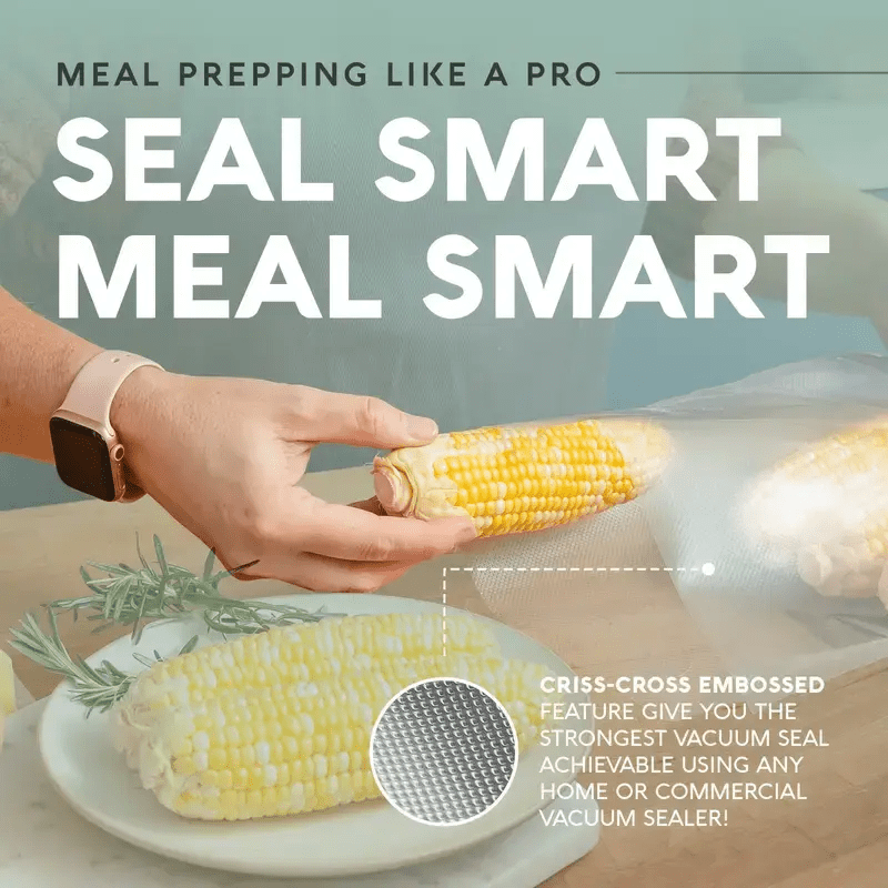 3 dona vakuum yopish sumkasi sous vide pishirish uchun muzlatgichda saqlash uchun katta miqdordagi oziq-ovqatni saqlash