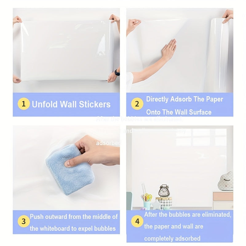 Electrostatic Whiteboard Wallpaper for Writing Drawing and Graffiti Removable Washable Wall Decor