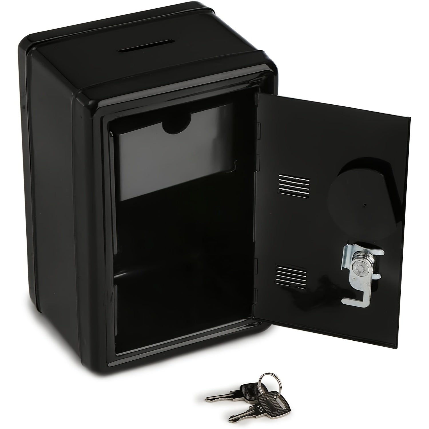 Metal Piggy Bank with Key and Combination Lock, Pull-Out Drawer, Gift Idea
