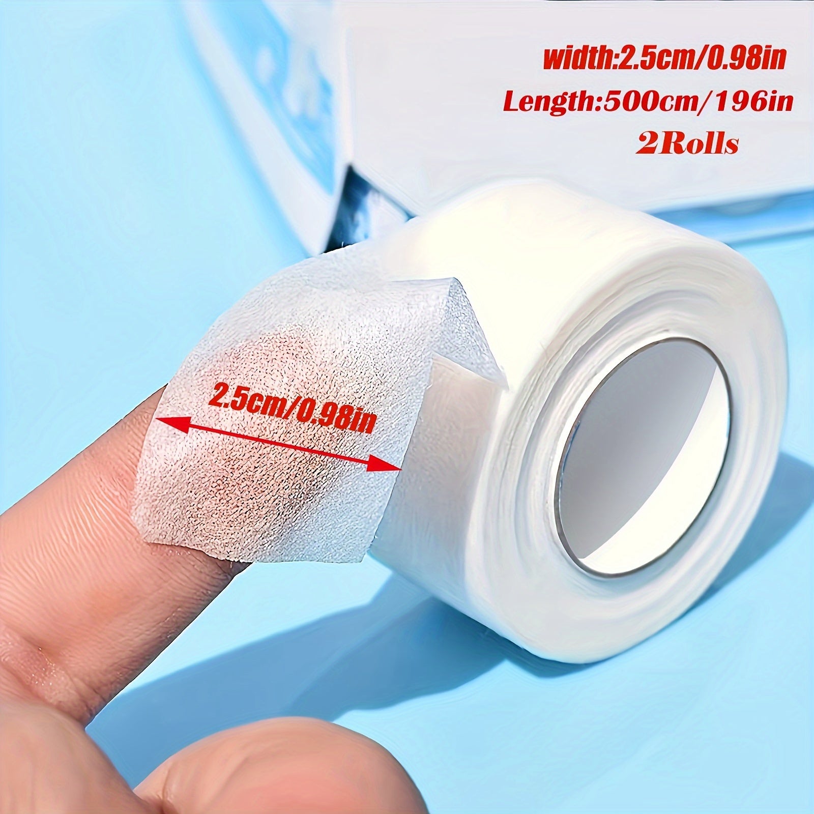 Полуролик ультратонкой клейкой ленты дышащая, гипоаллергенная, из нетканого материала