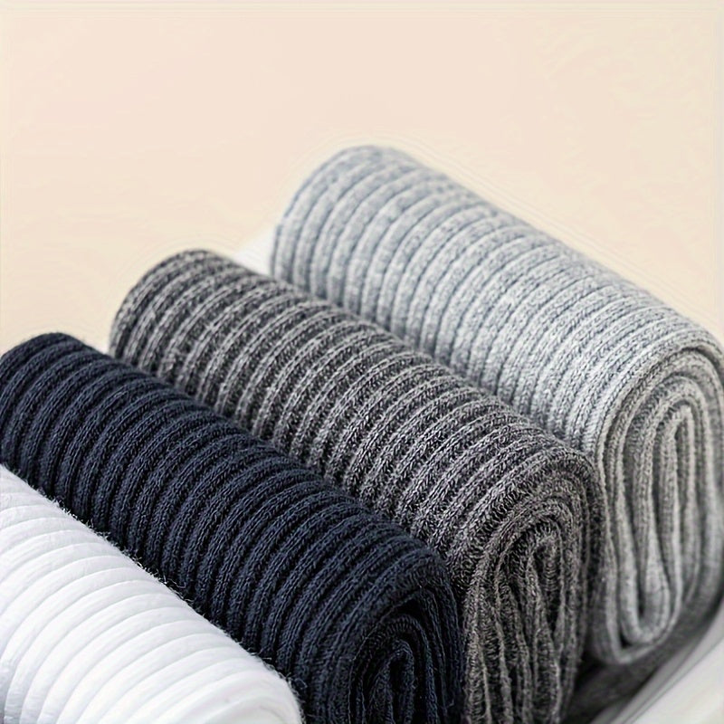 Men's 5-Pack Crew Socks Breathable Sweat-Wicking All Seasons Business Sports