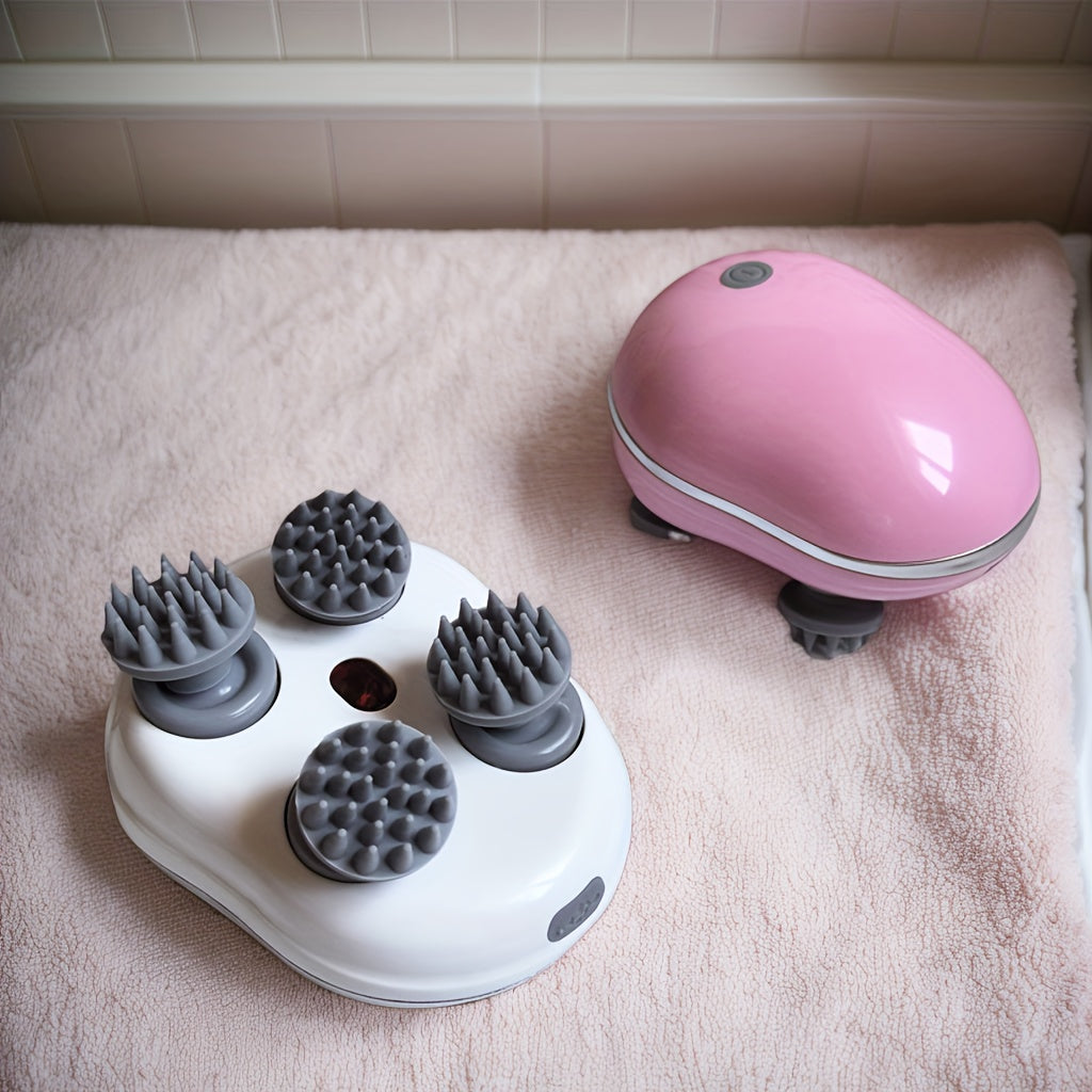 Electric Scalp Massager Rechargeable Lithium Battery Multiple Vibration Modes Waterproof Head Scraper