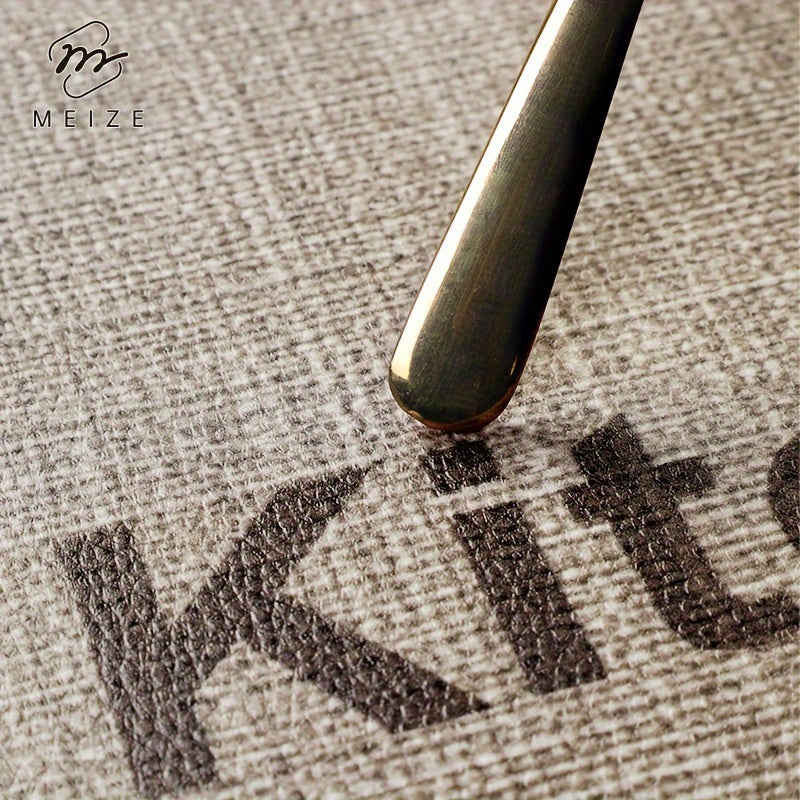 Коврик Meize против усталости на кухне - мягкий, водонепроницаемый, нескользящий и прочный коврик из искусственной кожи с дизайном "КУХНЯ" - идеально подходит для кухни, ванной, прачечной.