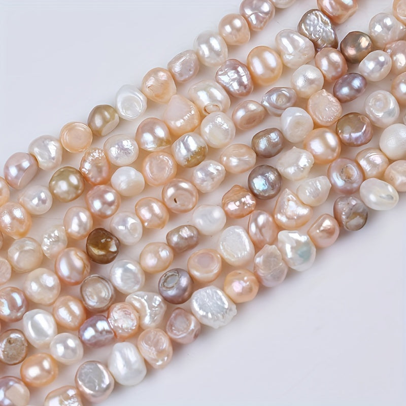 Set of 42 A-Grade 8-9mm Baroque Natural Pearl Necklace Accessories in White Pink Purple