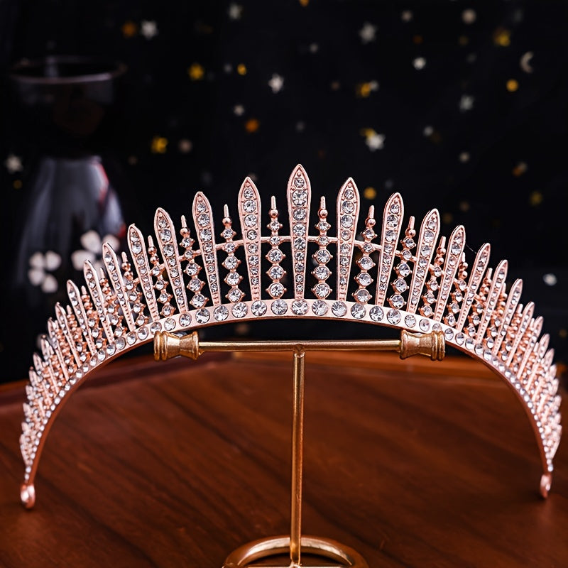 To'ylar va Maxsus Tadbirlar uchun Alloy Rhinestone Tiara Soch Taxtasi