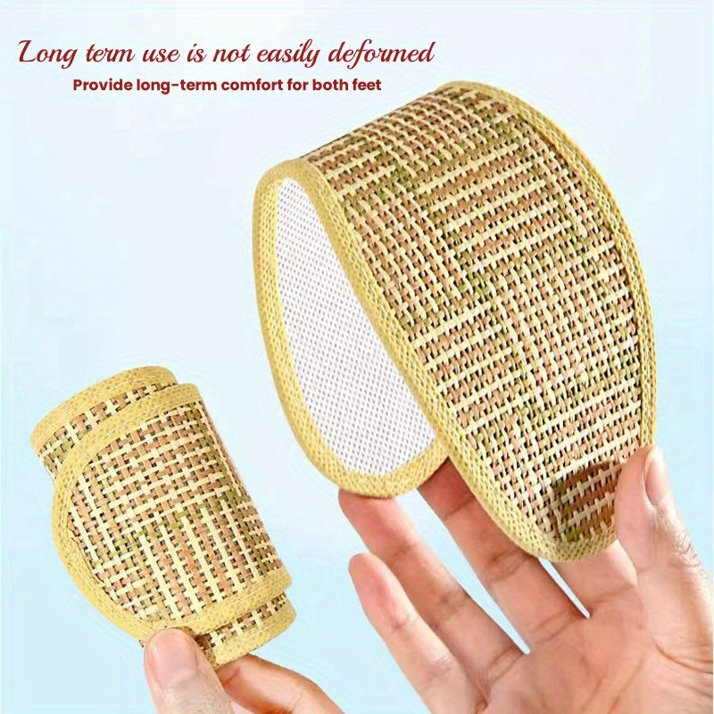 Unisex Breathable Bamboo Insole Comfort Pads 2 Pairs, Wear-Resistant