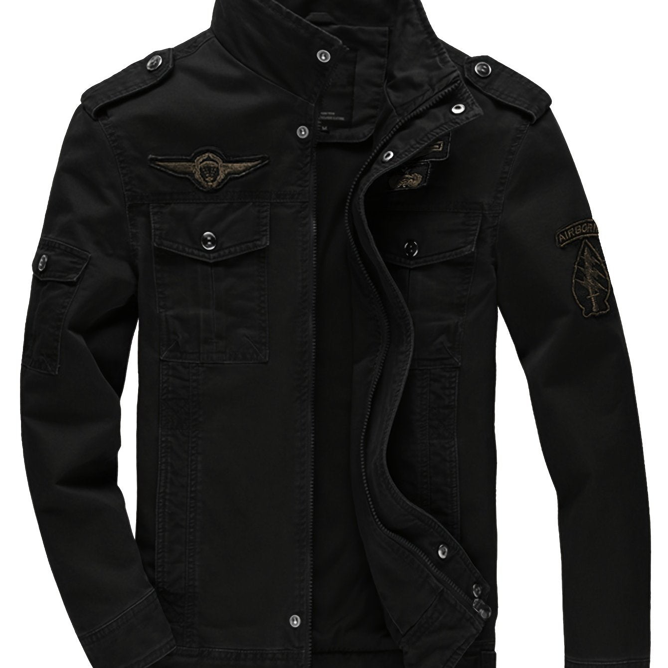 Yozgi va kuzda ochiq havoda faoliyatlar uchun mukammal, fermuari bilan yopiladigan, turli xil ko'ylaklar va qopqoq cho'ntaklari bo'lgan zamonaviy erkaklar paxta jakketi.