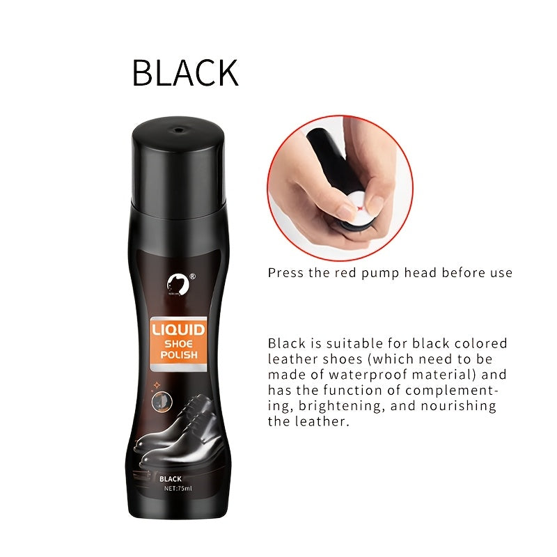 Leather Shoe Polish Kit with Brush Black Brown Colorless Shoe Dye