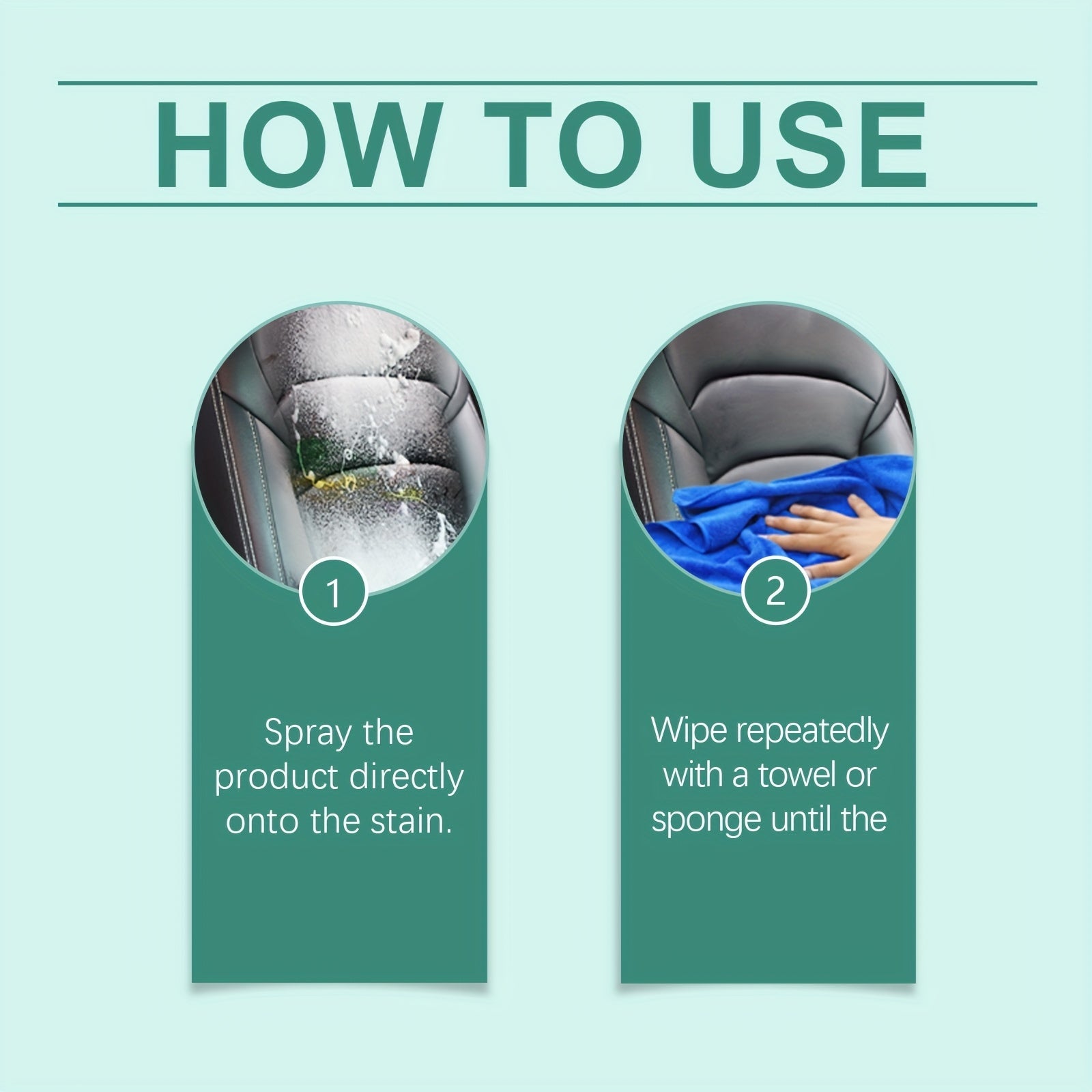 1L Ko'p maqsadli avtomobil o'rindig'ini tozalash uchun mo'ljallangan, charm dog'lari va iflosliklarni olib tashlash uchun