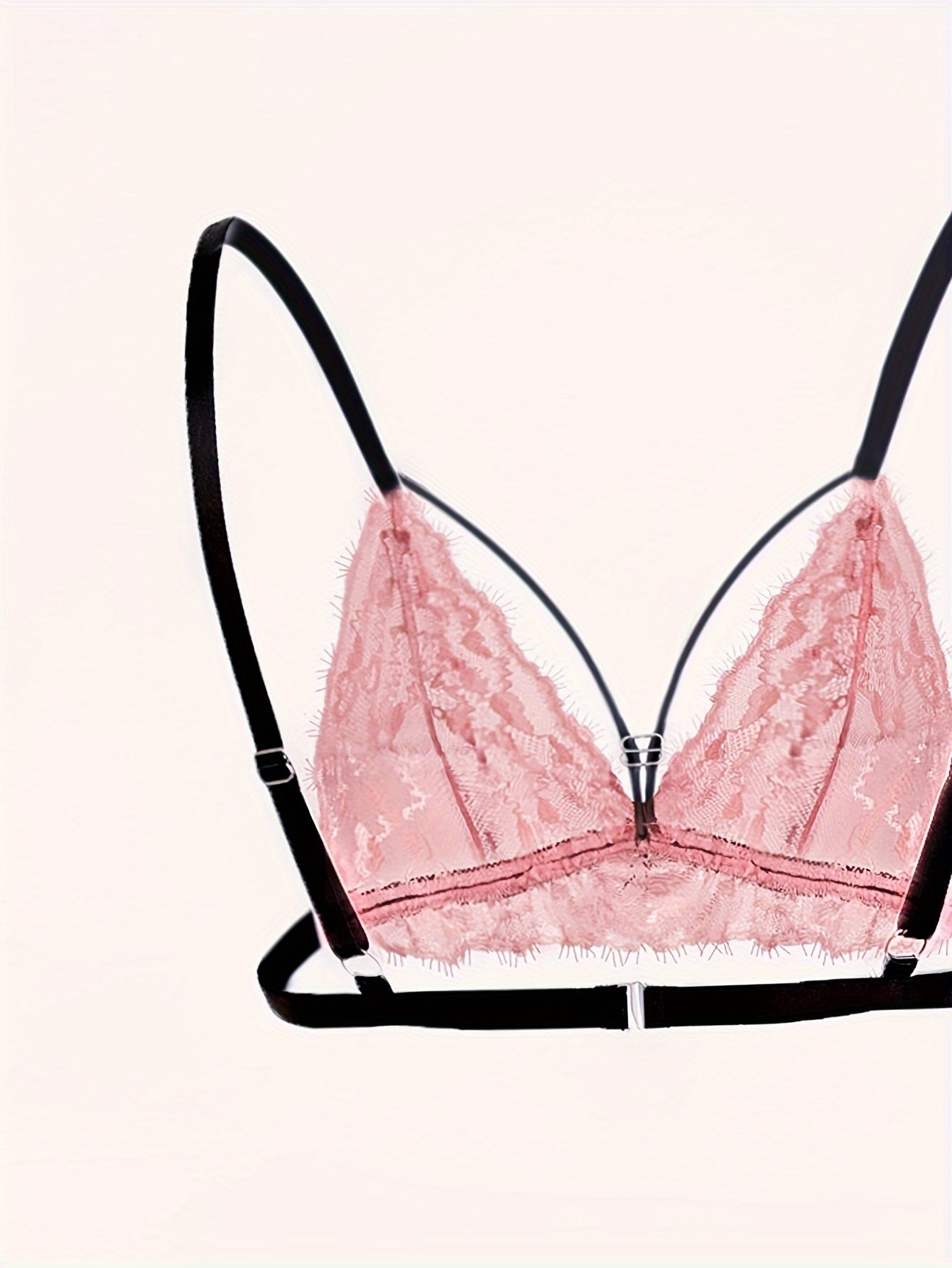 Women's Lace Lingerie Set with Bow Top Thong and Garter Belt