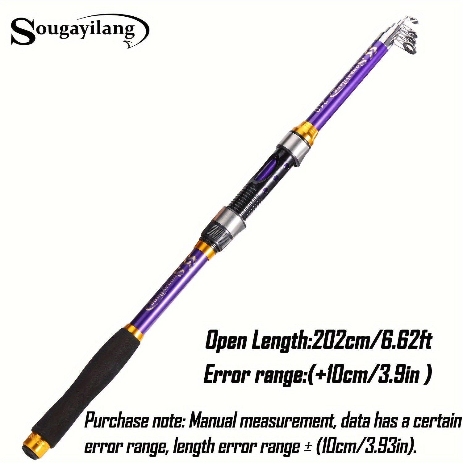 Telescopic Fishing Rod 1.8-3.3M Fiberglass Saltwater Bait Spinning Medium Action