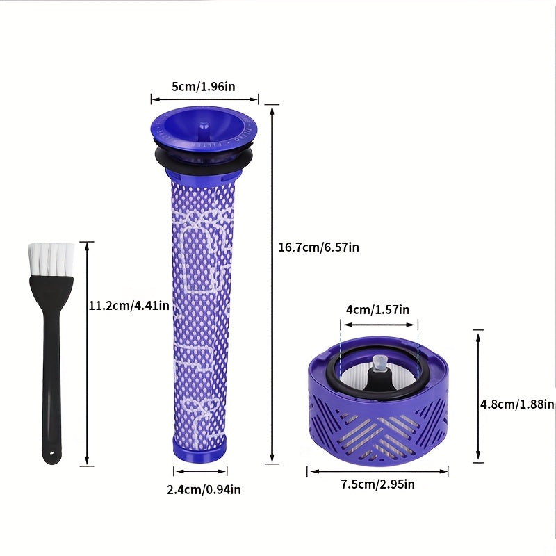 Dyson Absolute Total Clean simsiz tayoqli changyutgich uchun V6 filtrlarini almashtirish, 966741-01 va 965661-01 raqamli qismlar bilan solishtiring
