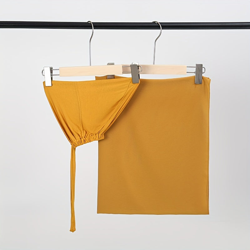 Set of Two Elastic Chiffon Undercap Scarves with Breathable Inner Hijab Cap and Sunscreen Hijab