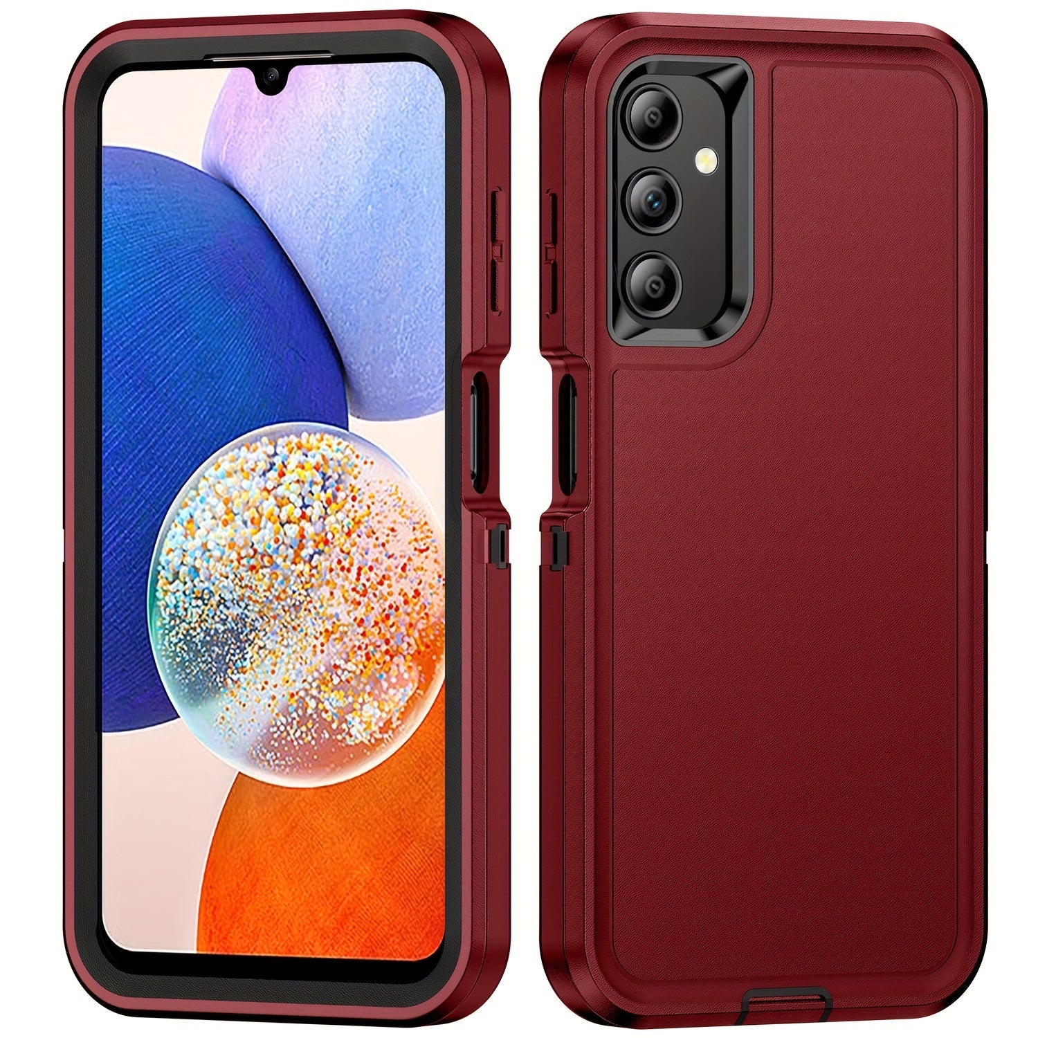 3-в-1 Ударопрочный чехол для ПК и телефона Samsung A15 A14 A13 A04s A54 A53 Всесторонняя защита