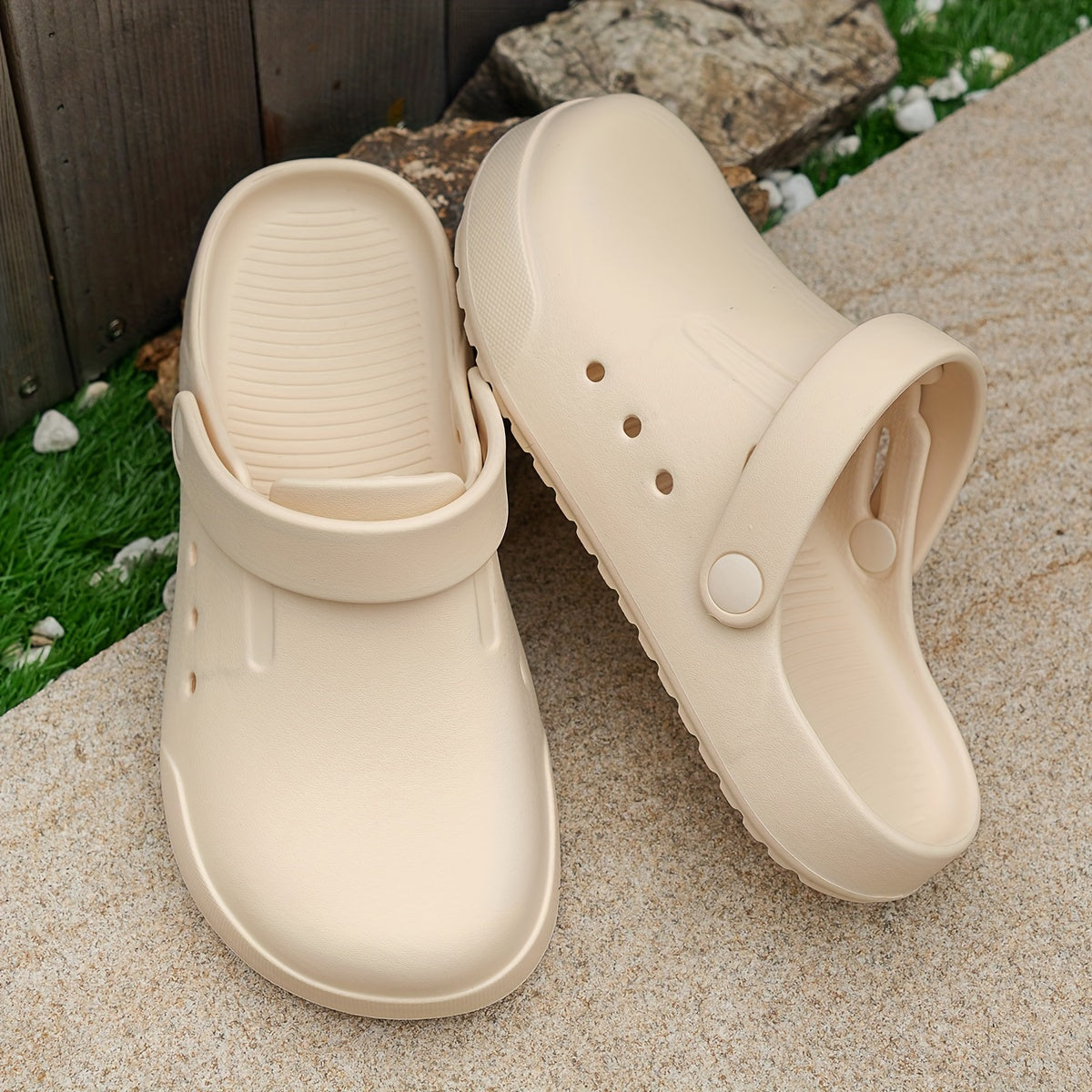 Women's Summer Slip-On Platform Sandals Lightweight EVA Breathable Ventilation Shoes