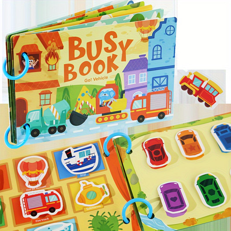 Children's Educational Busy Book for Kids 3+ Animal Traffic Quiet Activities