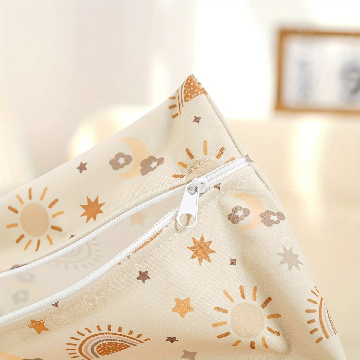 Waterproof Cloth Diaper Bag with Dual Pockets Reusable Stylish for Travel Beach Pool