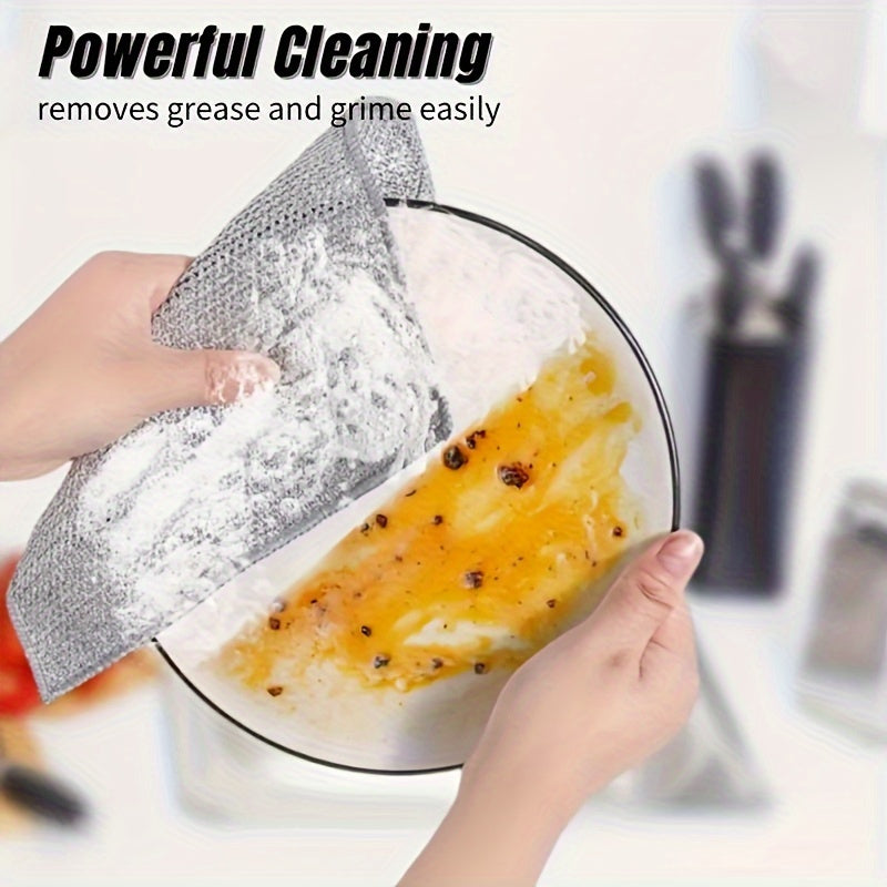 Set of 30 Gray PET Cleaning Cloths for Pots and Stoves Hand Wash Only