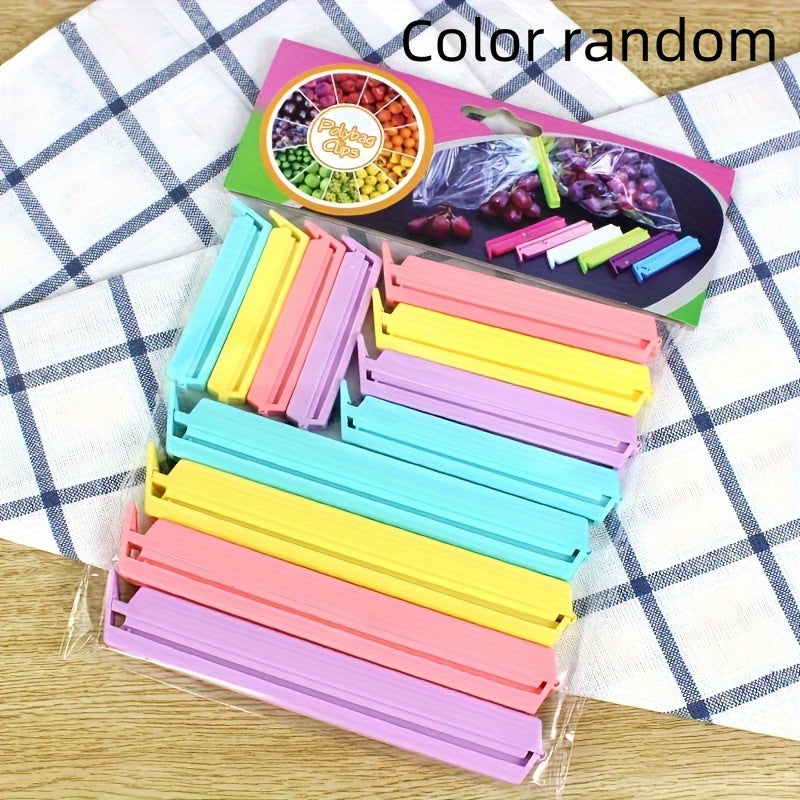 Paquete de 10 clips para bolsas de comida, pinzas selladoras, reutilizables, a prueba de humedad, organizador de cocina