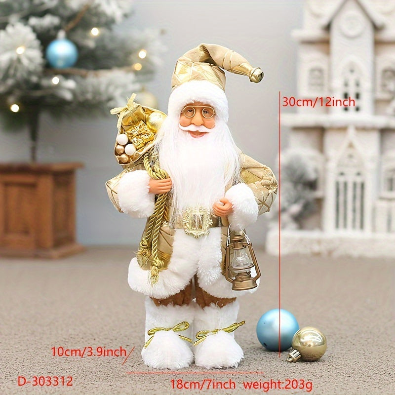 figura decorativa de Santa Claus para Navidad de 12 pulgadas con botas de nieve para vacaciones y Año Nuevo en casa o negocio