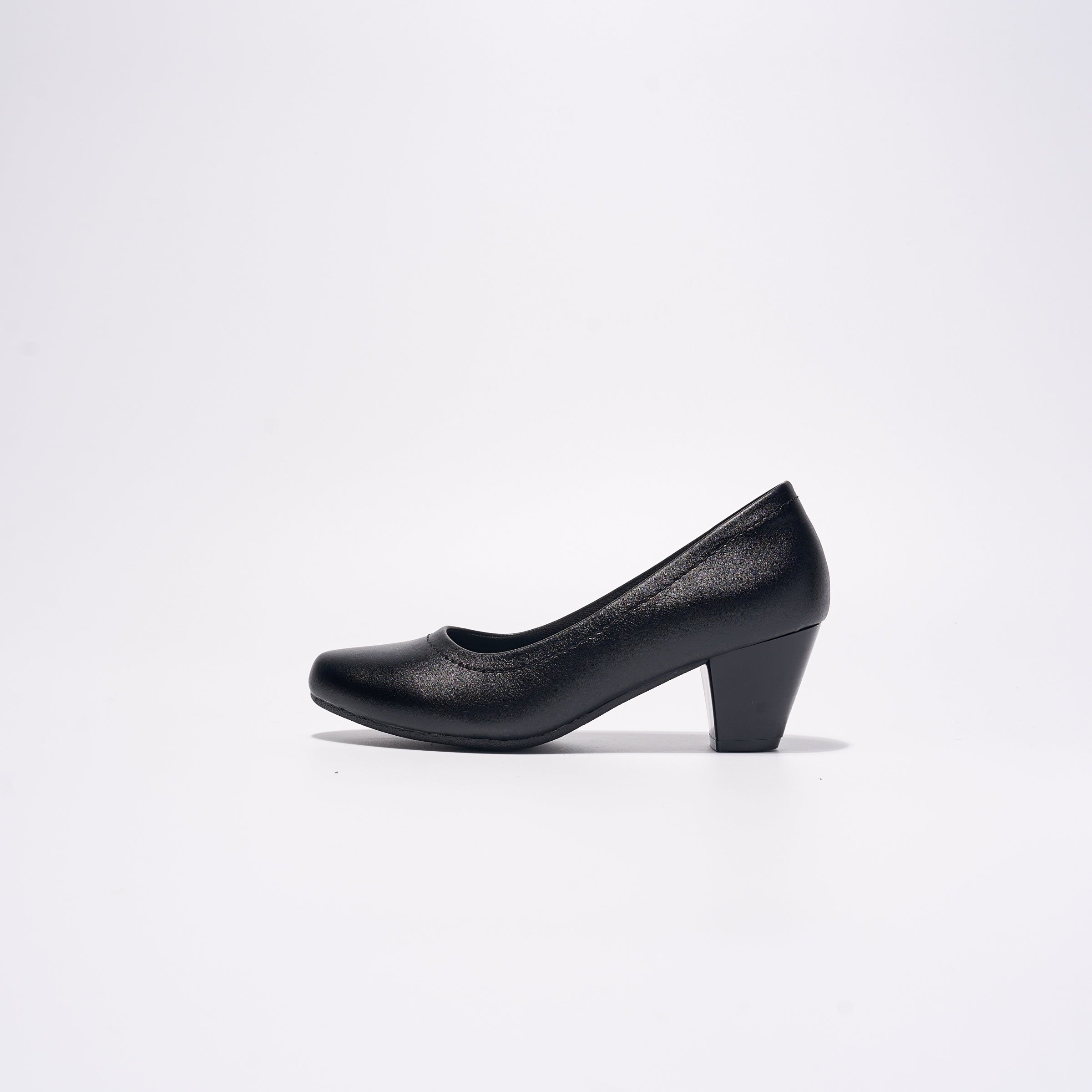 Women's Chunky Heel Pumps Solid Color Dress Shoes for Weddings and Office