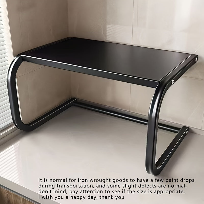 Metal Kitchen Storage Rack for Microwaves Ovens and Rice Cookers Dual Tiers Painted Finish