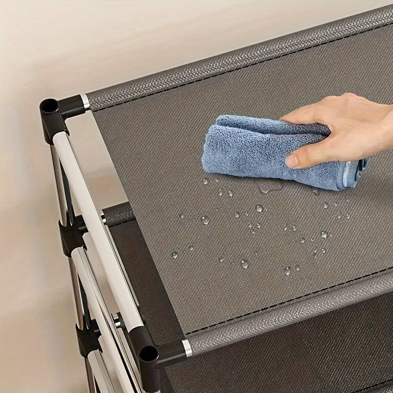 Многоуровневый органайзер для обуви для дома, черный, вмещает 18-21 пару