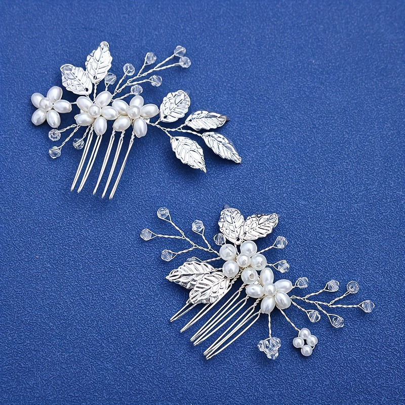 Handmade Pearl Hair Comb for Wedding Bridal Hair Accessory