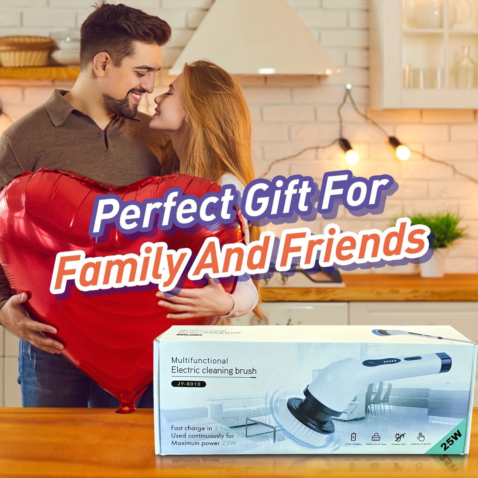 7 ta cho'tka boshli, uzaytiriladigan tutqichli, 360° aylanadigan simsiz elektr tozalash vositasi