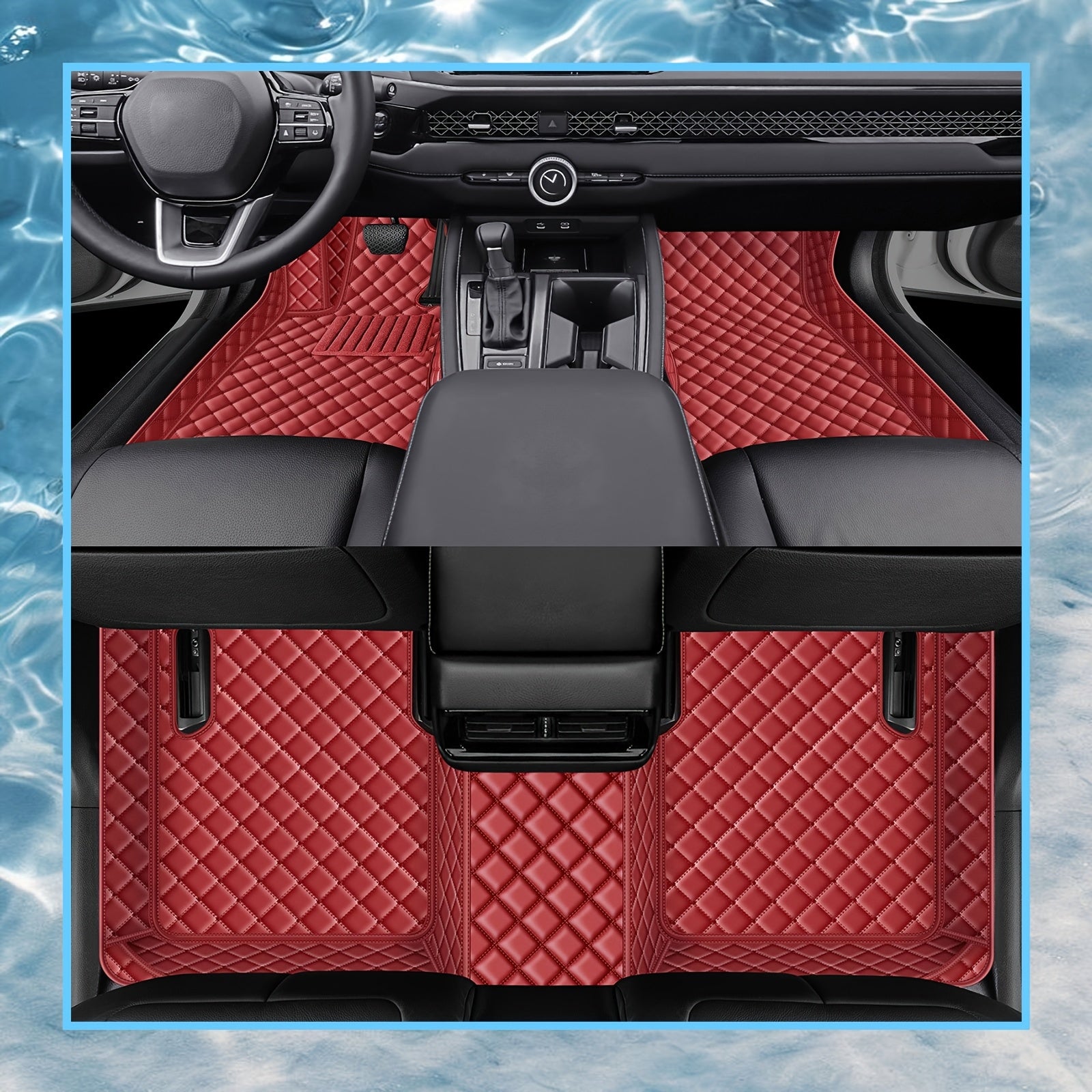 Universal Fit Car Mats Set Waterproof Slip-Resistant Easy to Clean Vehicle Accessories