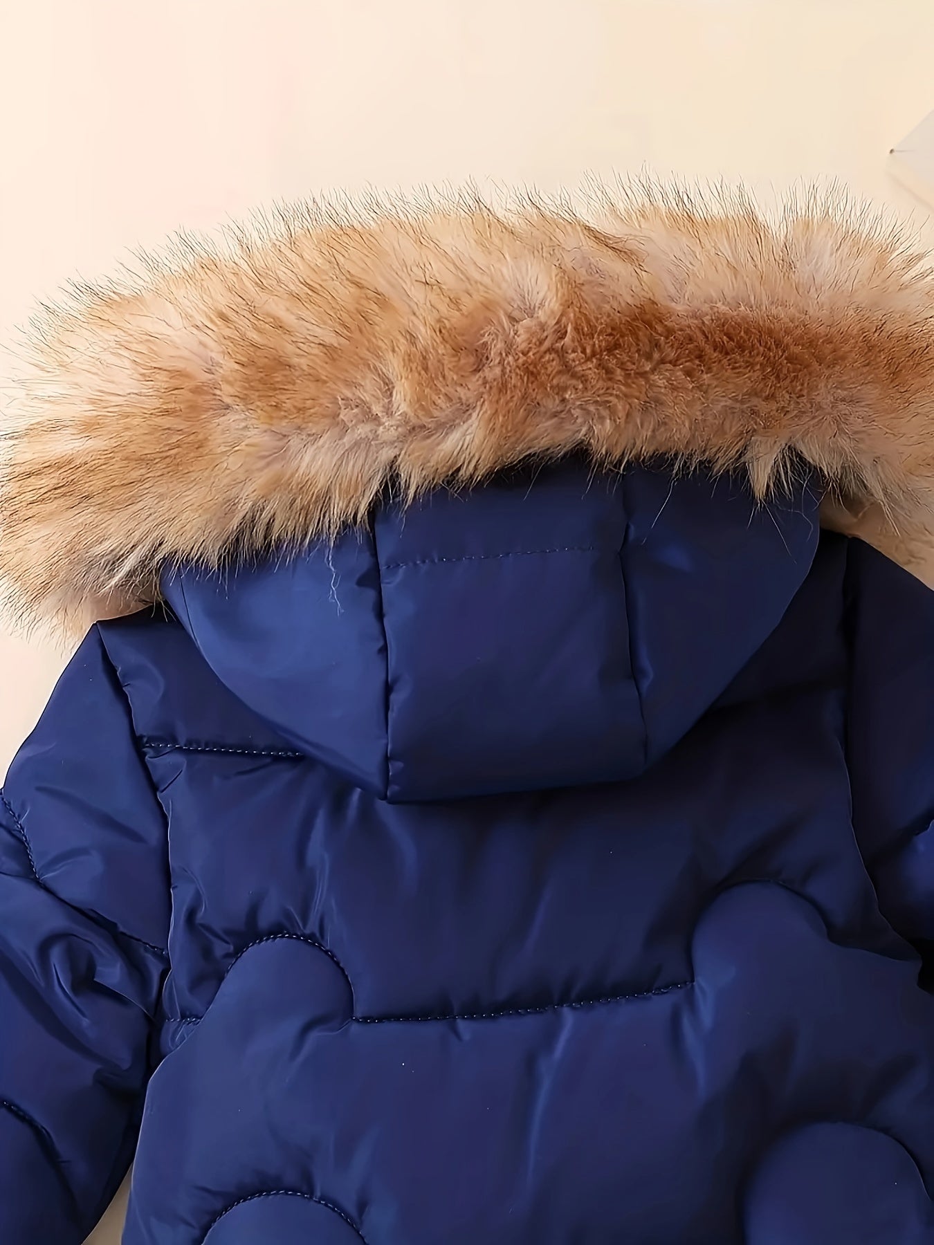 Baby Boys Winter Jumpsuit with Hood Faux Fur Trim Fleece Lining Mittens and Booties