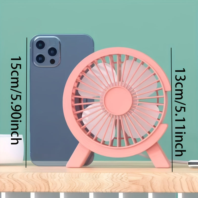 Mini Handheld Fan USB Rechargeable Portable Personal Cooling Compact for Travel Camping Office